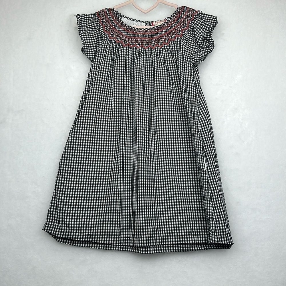 Ruby & Bloom Girls Smocked Gingham Dress Sz 8